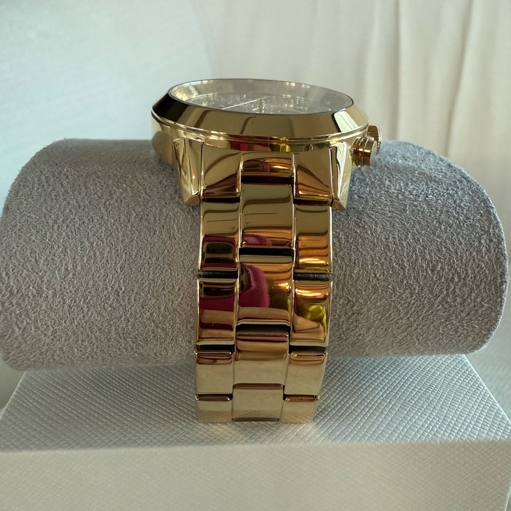 Gold Watch with Crystal Accents - Picture 9 of 12